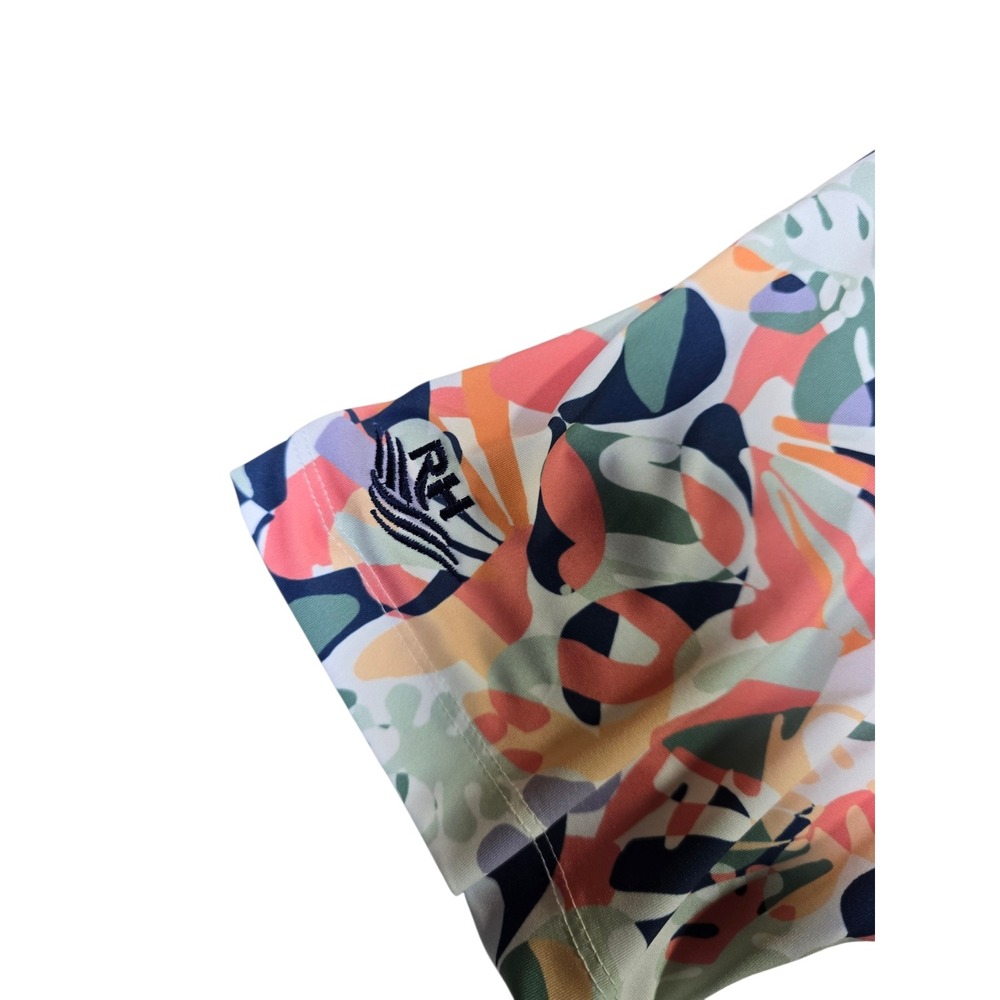 NWT Bad Birdie Polo Shirt M Colorful Abstract Pattern - Picture 7 of 9